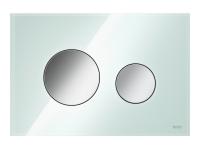 Стеклянная панель (кнопка) смыва для унитаза TECEloop, стекло мятный зеленый, клавиши хром глянцевый