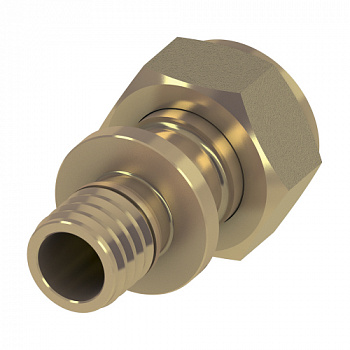 Соединение прямое с накидной гайкой TECEflex 20 x 1/2", латунь